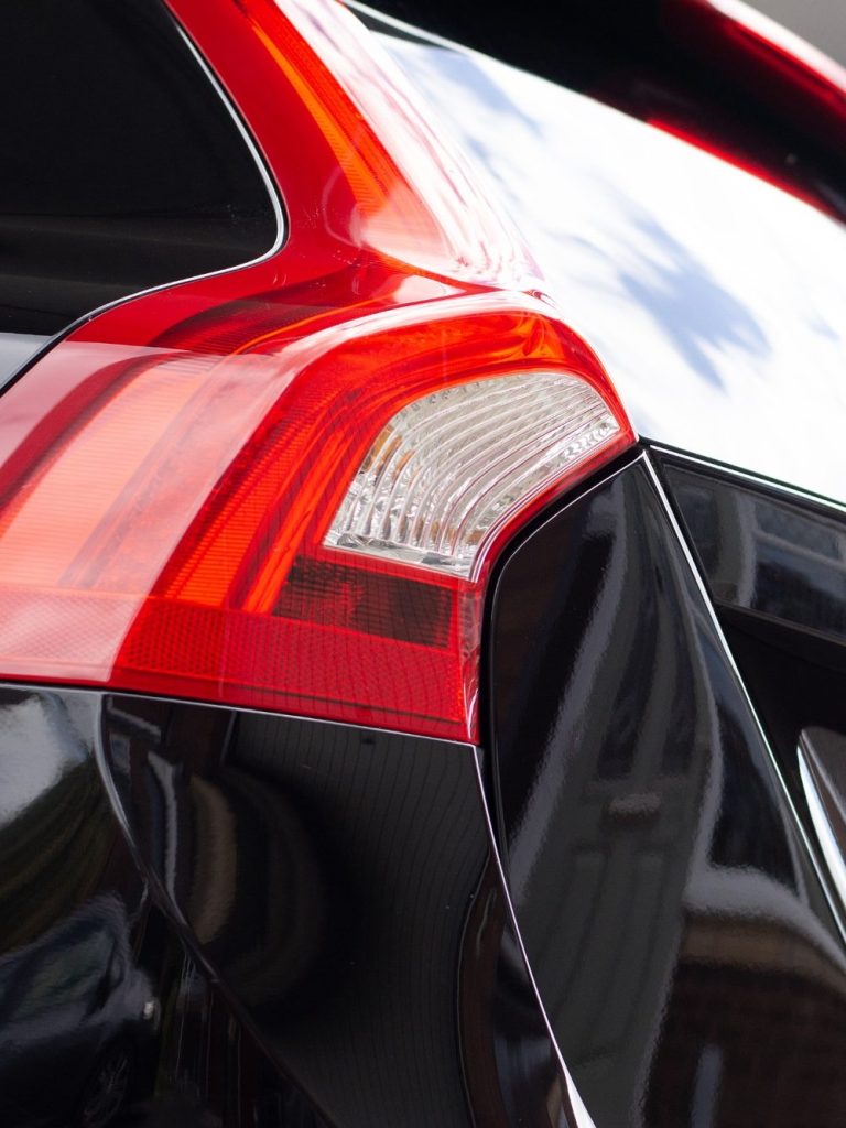 Volvo V60 rear light assembly looking very clean after a complete detail and paint correction